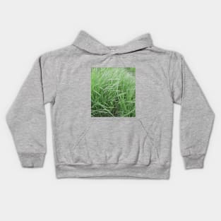 green grass Kids Hoodie